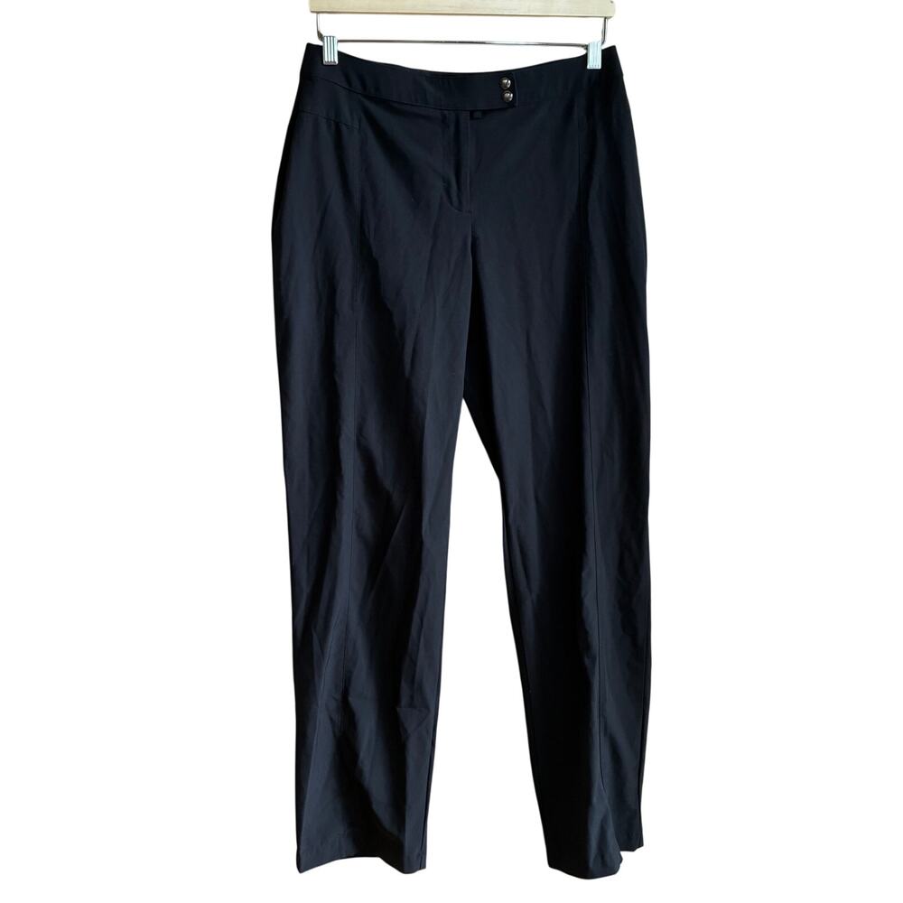 Zenergy‎ by Chico's black front zip trousers women's size 4 (Chico's 0) pants